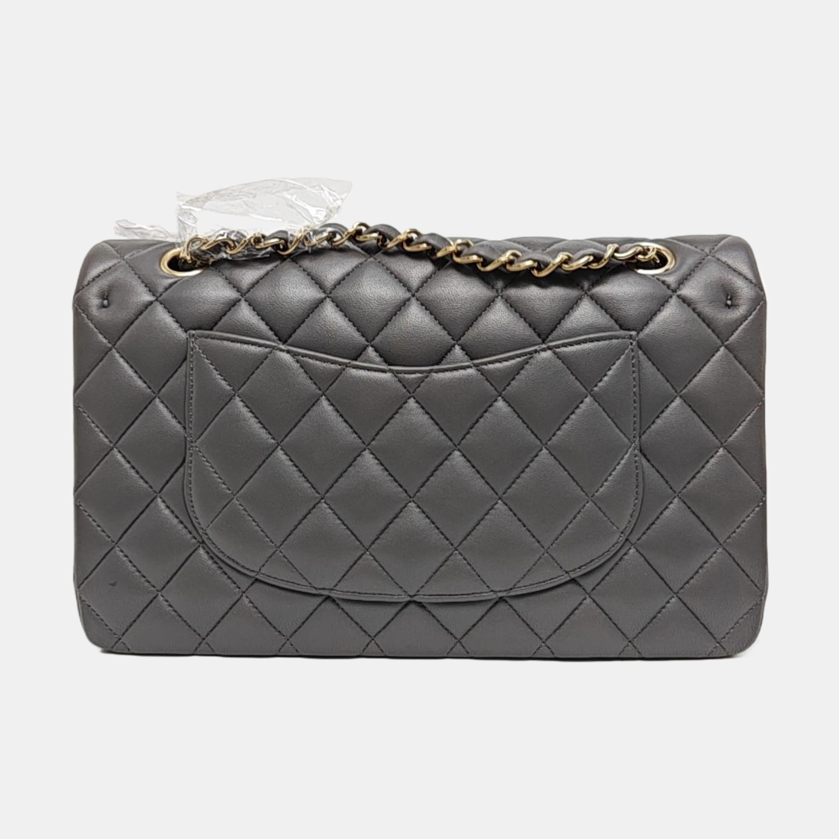CLASSIC FLAP Medium Quilted Lambskin Gray