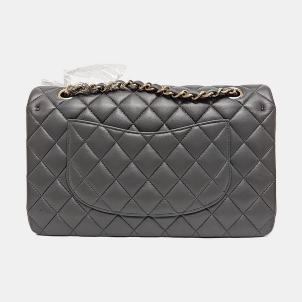 CLASSIC FLAP Medium Quilted Lambskin Gray