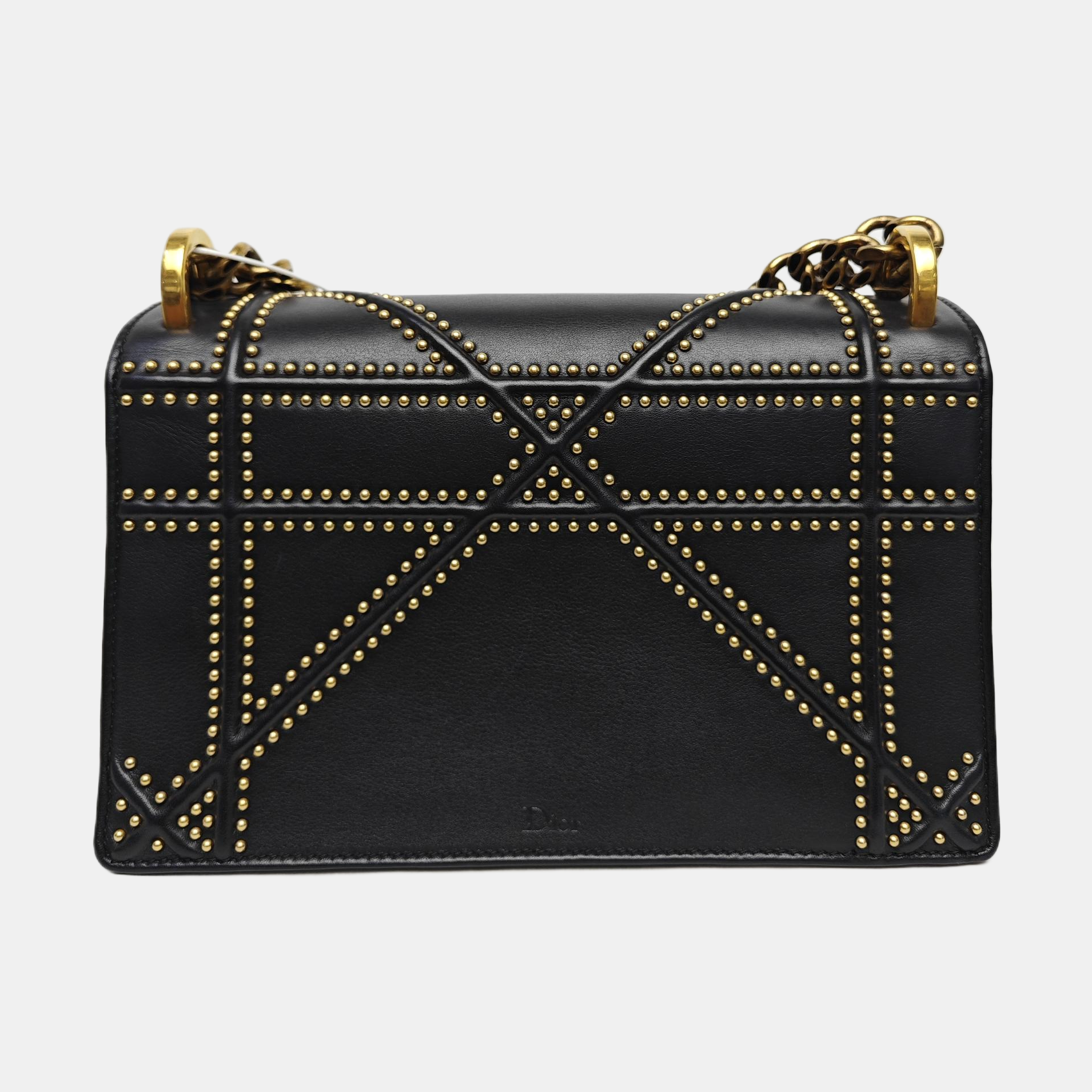 Diorama Small Cannage Calfskin Black