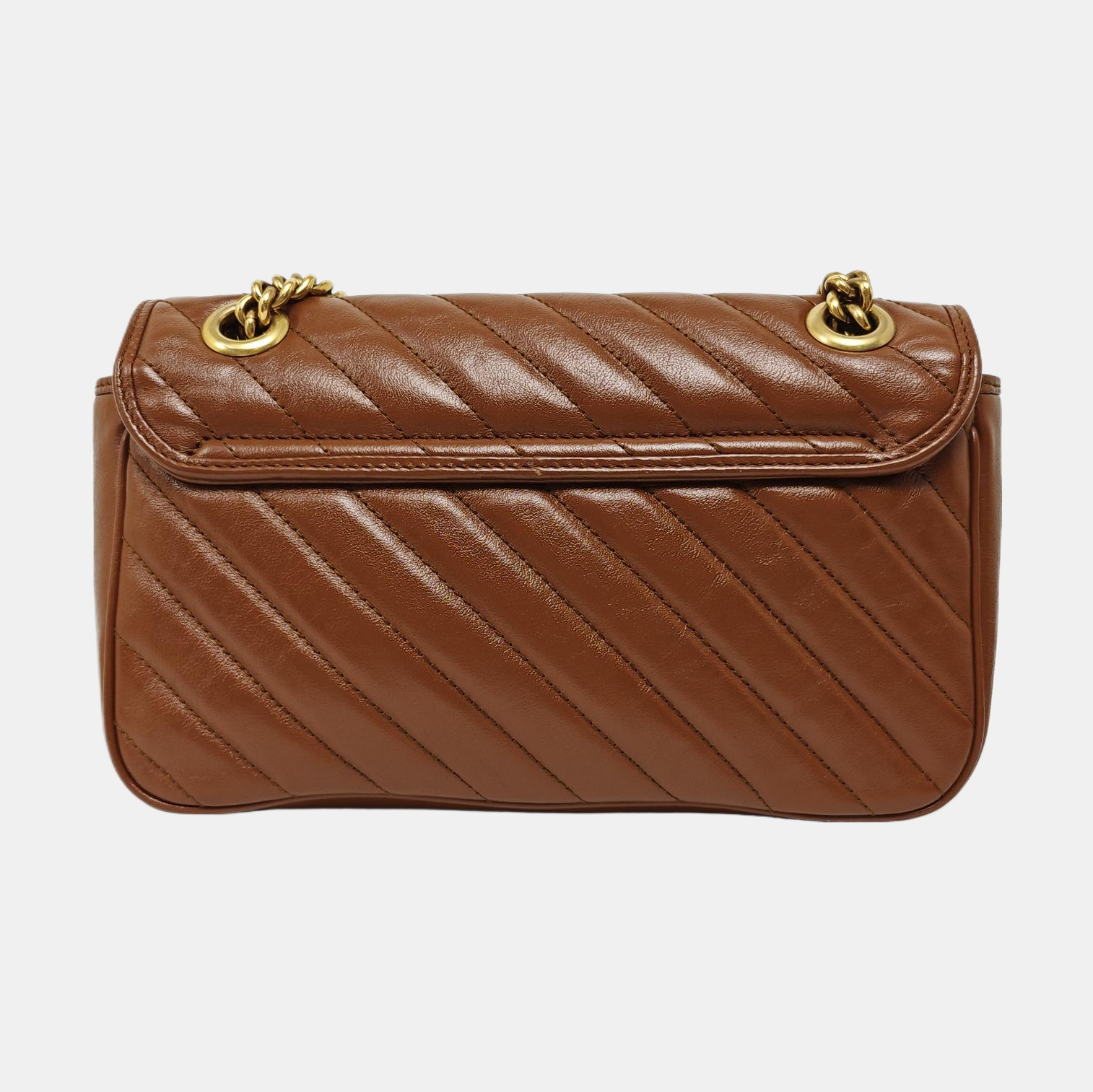 GG Marmont Medium Quilted Calfskin Brown