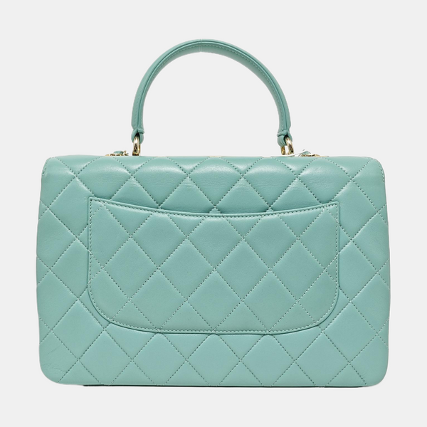TRENDY CC Quilted Lambskin Blue