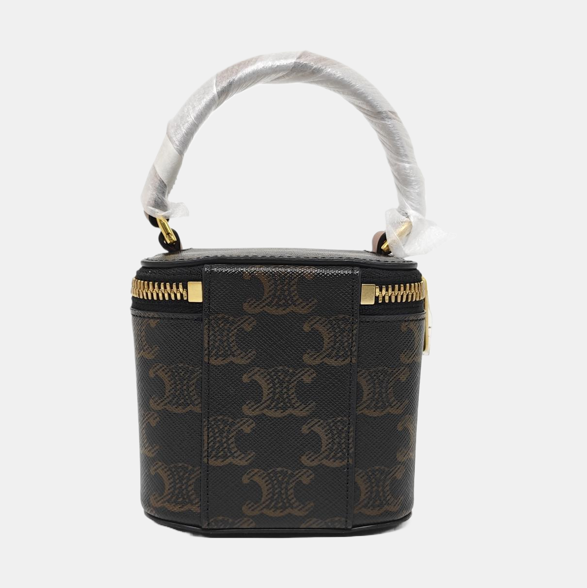 Coated Canvas Shoulder Bag Black