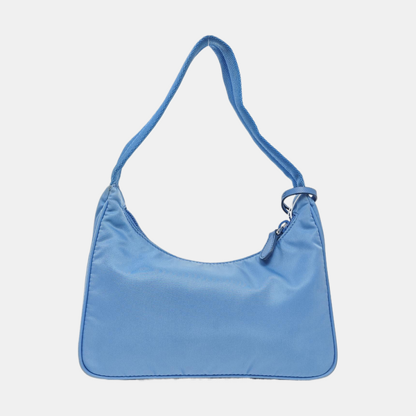Authenticated pre-owned  Re-Edition2000 Mini Nylon Blue - Top Handle Bag at Looply