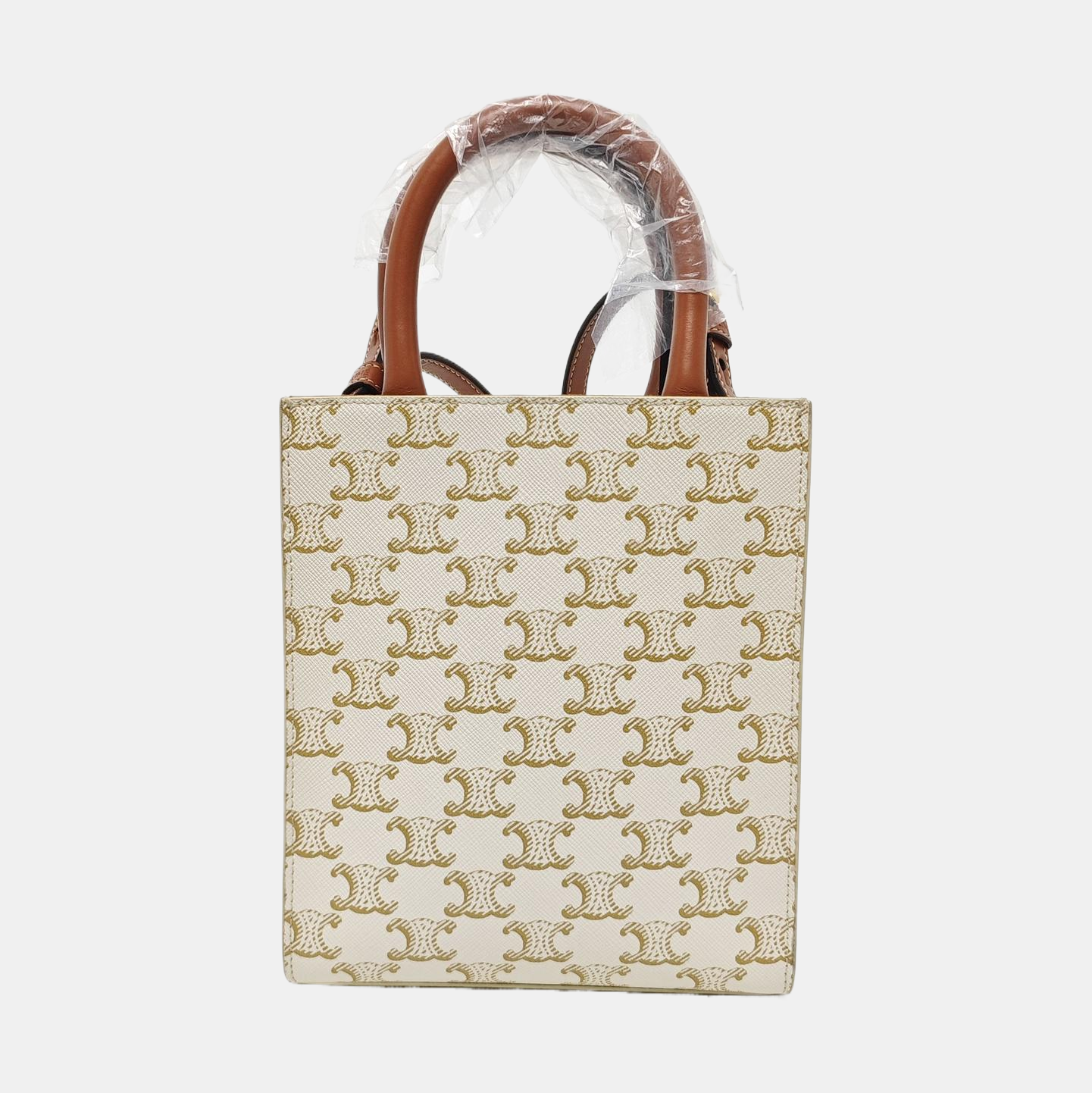 CABAS Mini Coated Canvas White