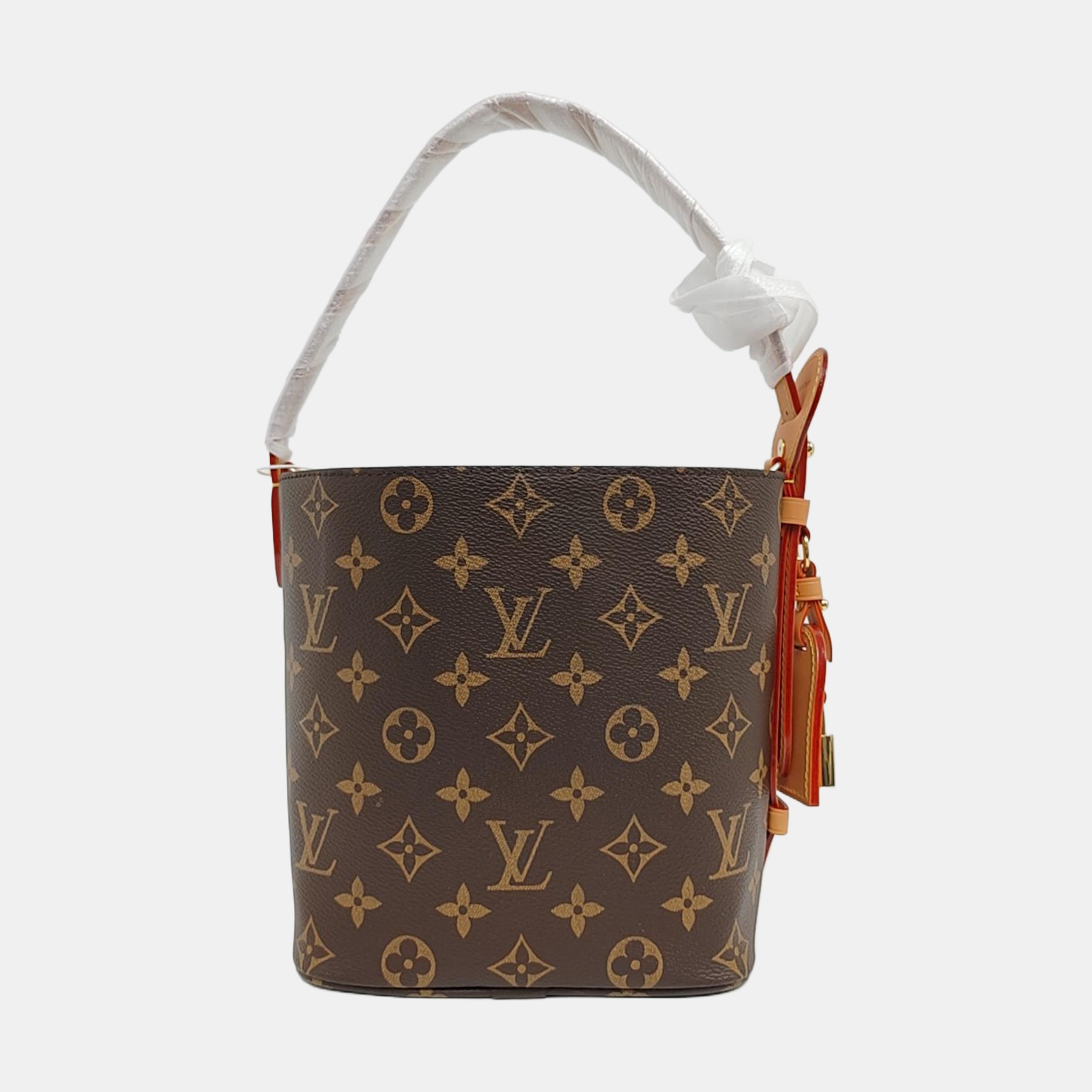 ALL IN BB Monogram Coated Canvas Brown