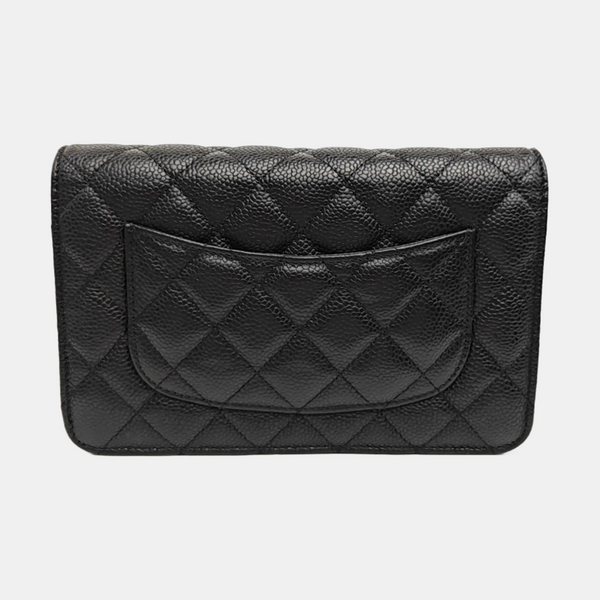 WOC Quilted Grained Calfskin Black