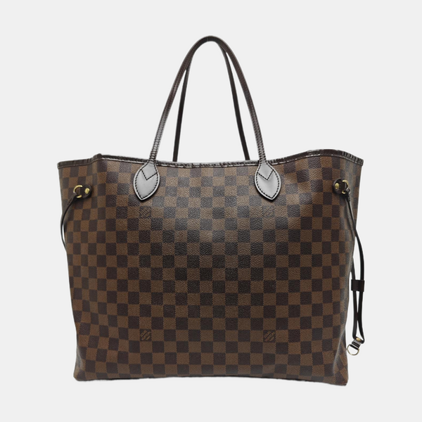 NEVERFULL GM Damier Ebene Coated Canvas Brown