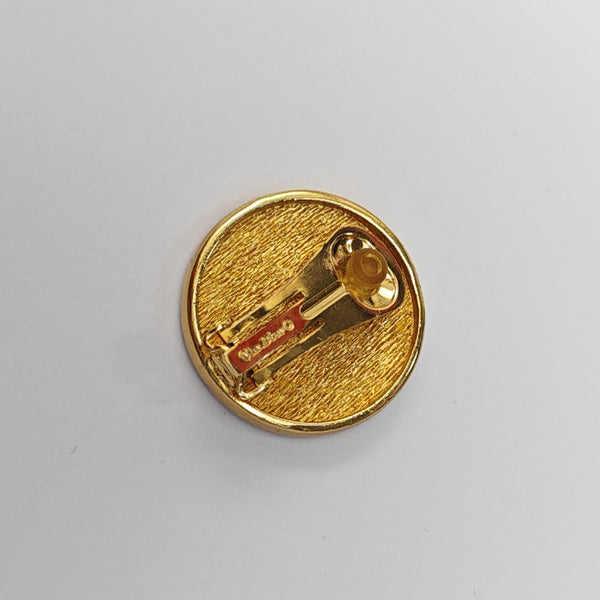 Petit CD Metal Gold Clip On Earrings