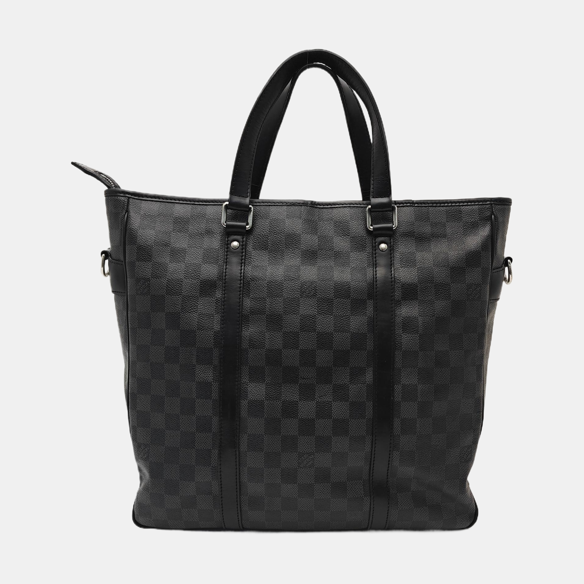 TADAO MM Damier Graphite Coated Canvas Gray