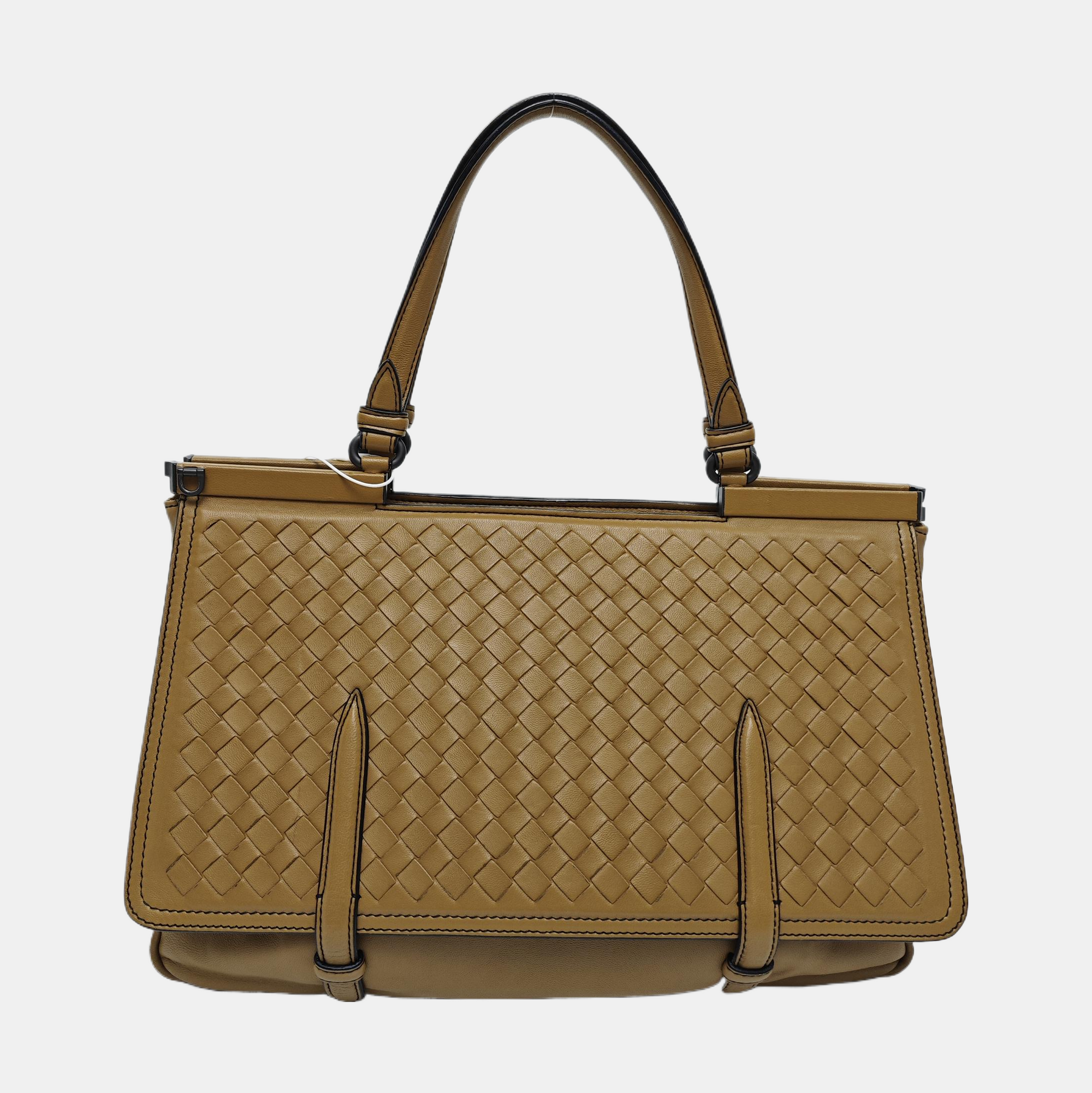 Lambskin Shoulder Bag Brown