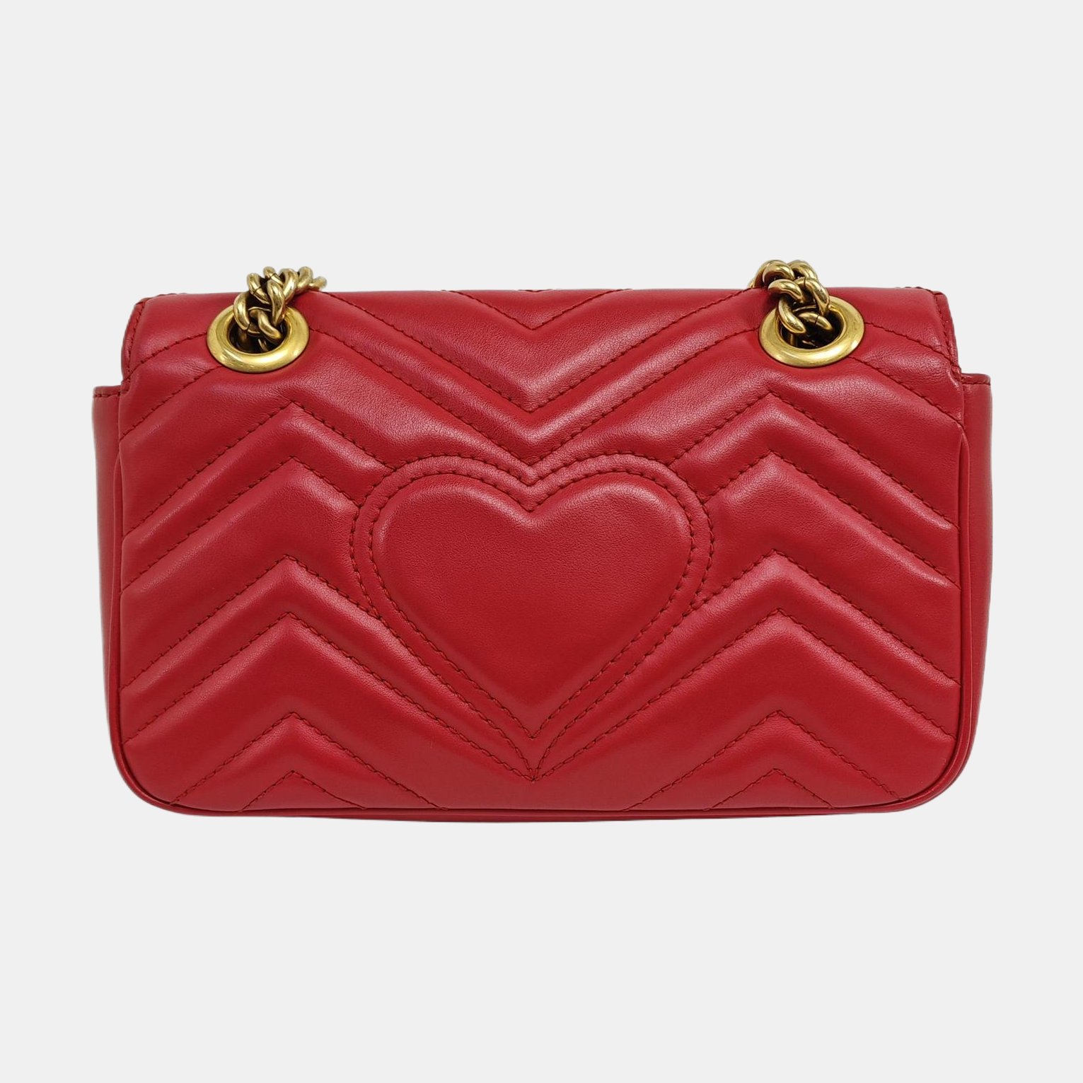 GG Marmont Small Quilted Calfskin Red