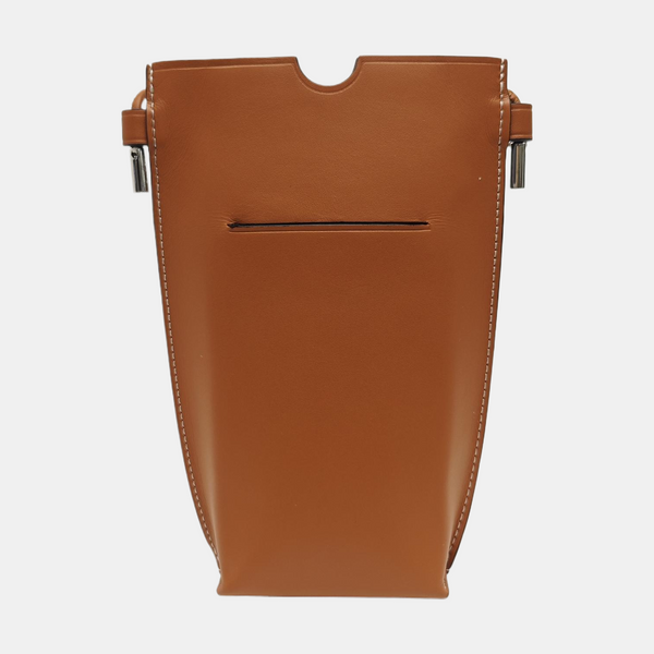 Calfskin Shoulder Bag Brown