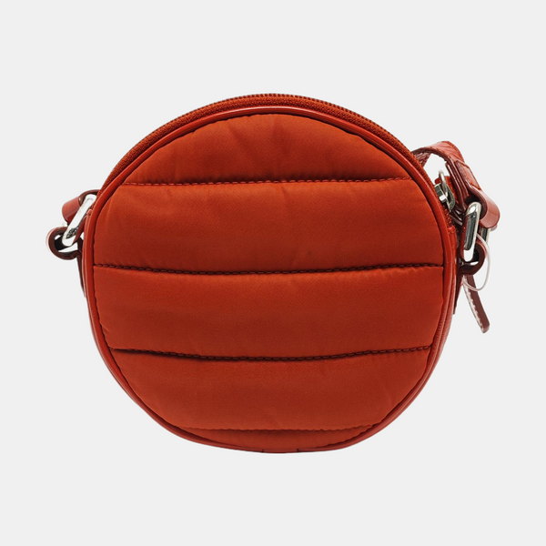 Quilted Nylon Shoulder Bag Red