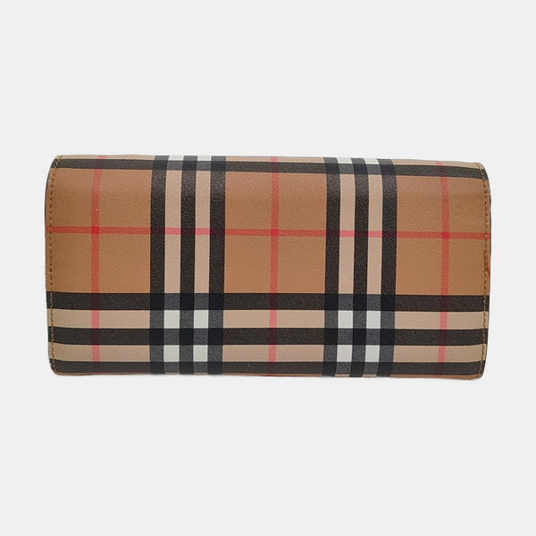 Coated Canvas Shoulder Bag Brown