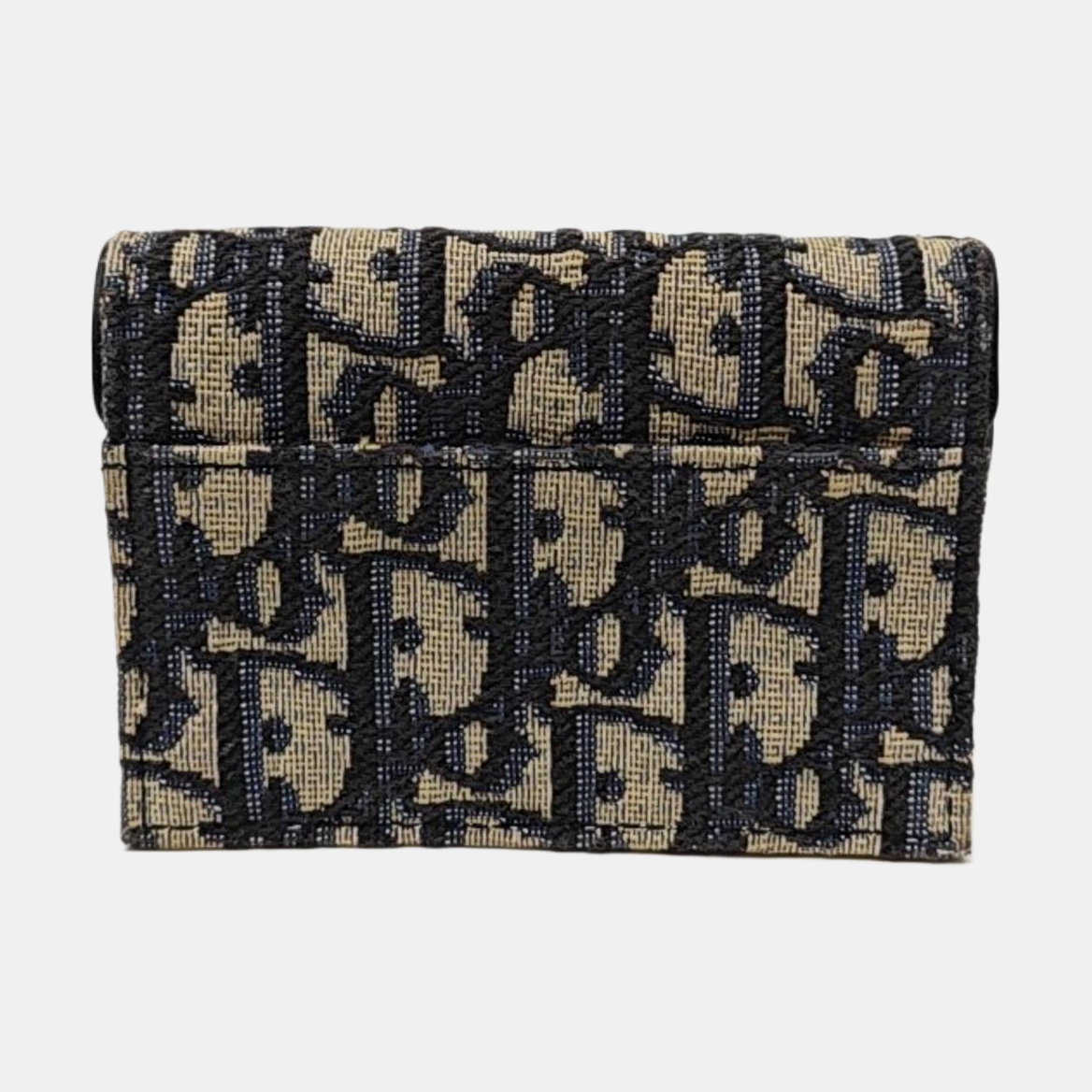 Saddle Mini Oblique Canvas Blue Card Holder