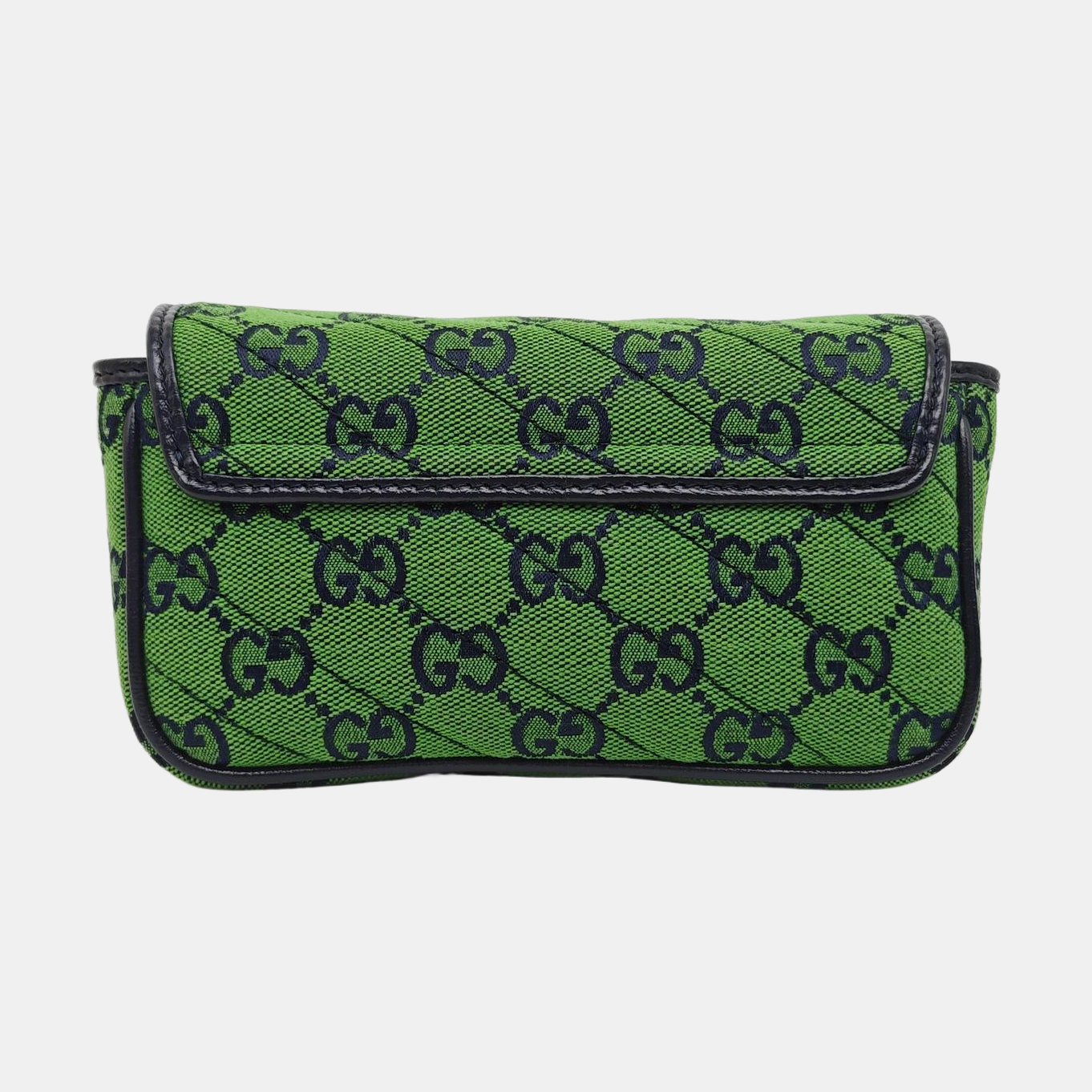 GG Marmont Mini Quilted Canvas Green