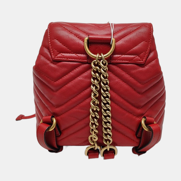GG Marmont Super Mini Quilted Calfskin Red