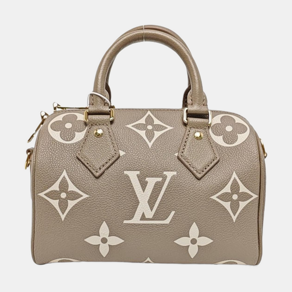 SPEEDY 20 Monogram Calfskin Gray