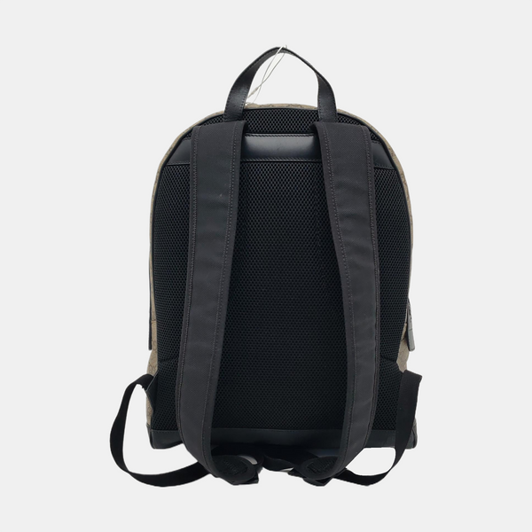 Monogram Coated Canvas Backpack Black