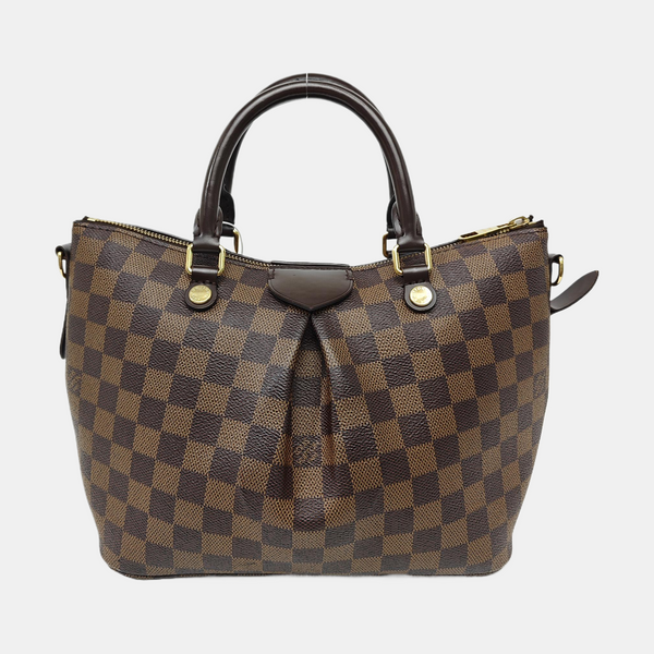 SIENA Damier Ebene Coated Canvas Brown