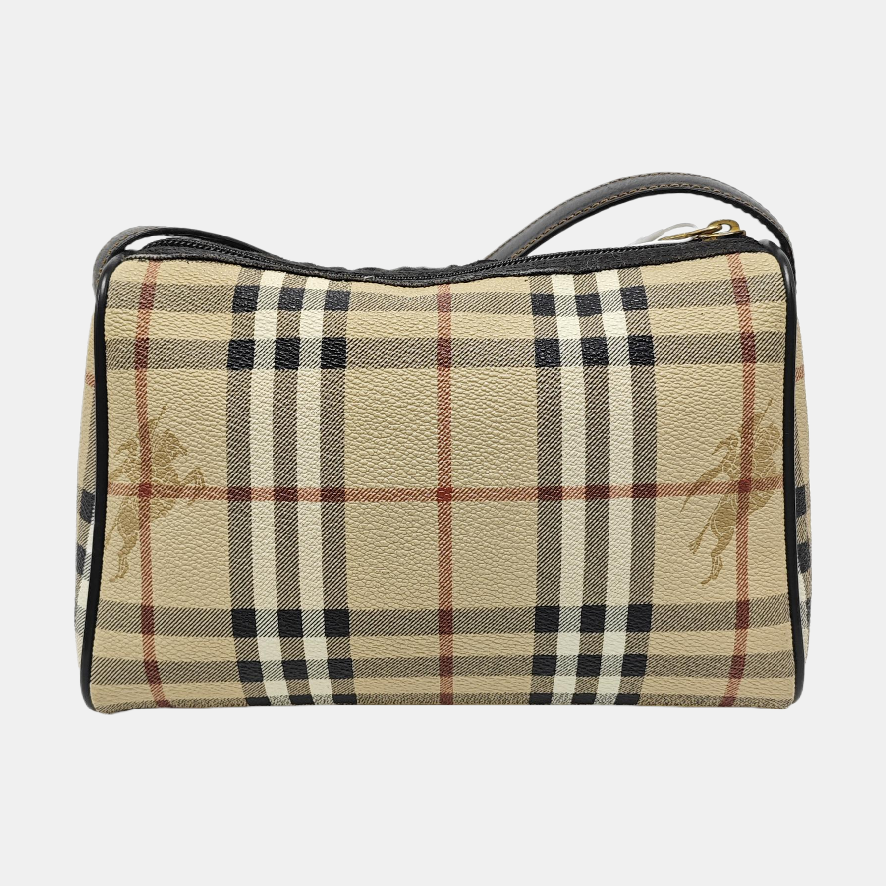 Coated Canvas Shoulder Bag Beige