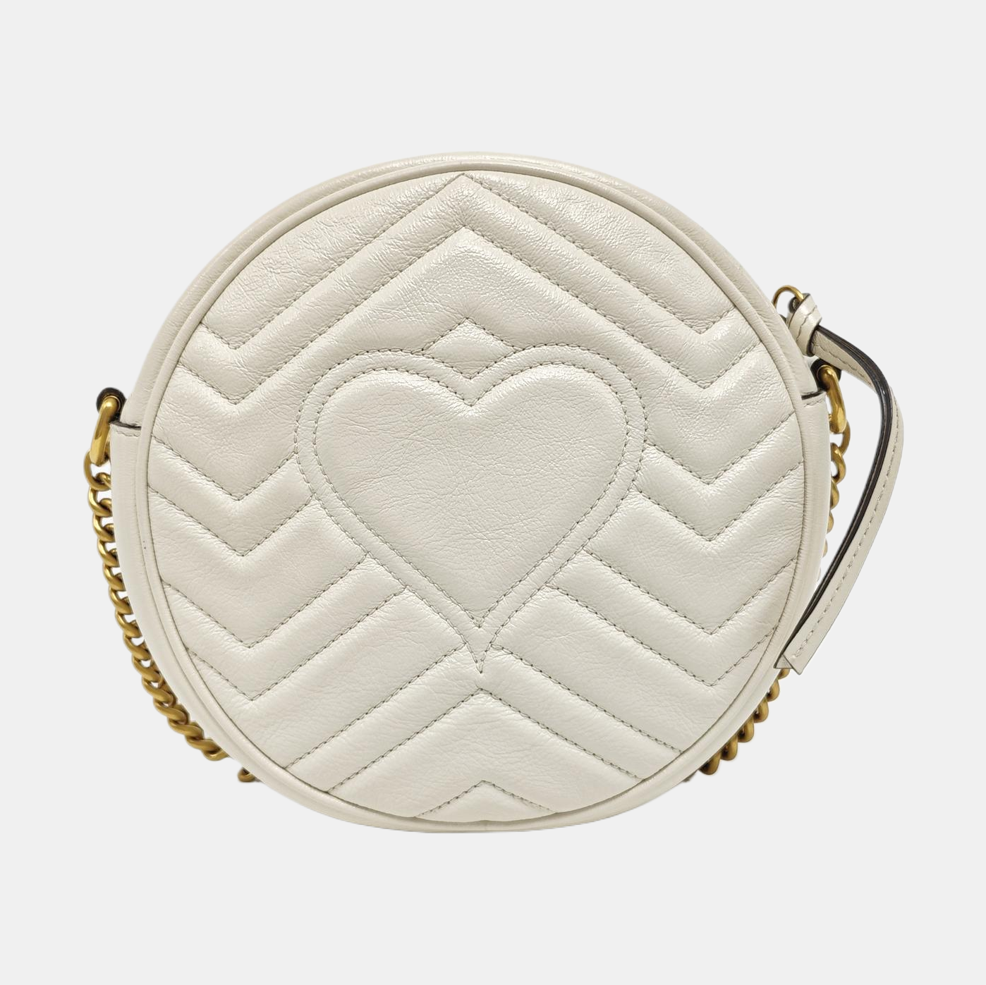 GG Marmont Mini Quilted Calfskin White