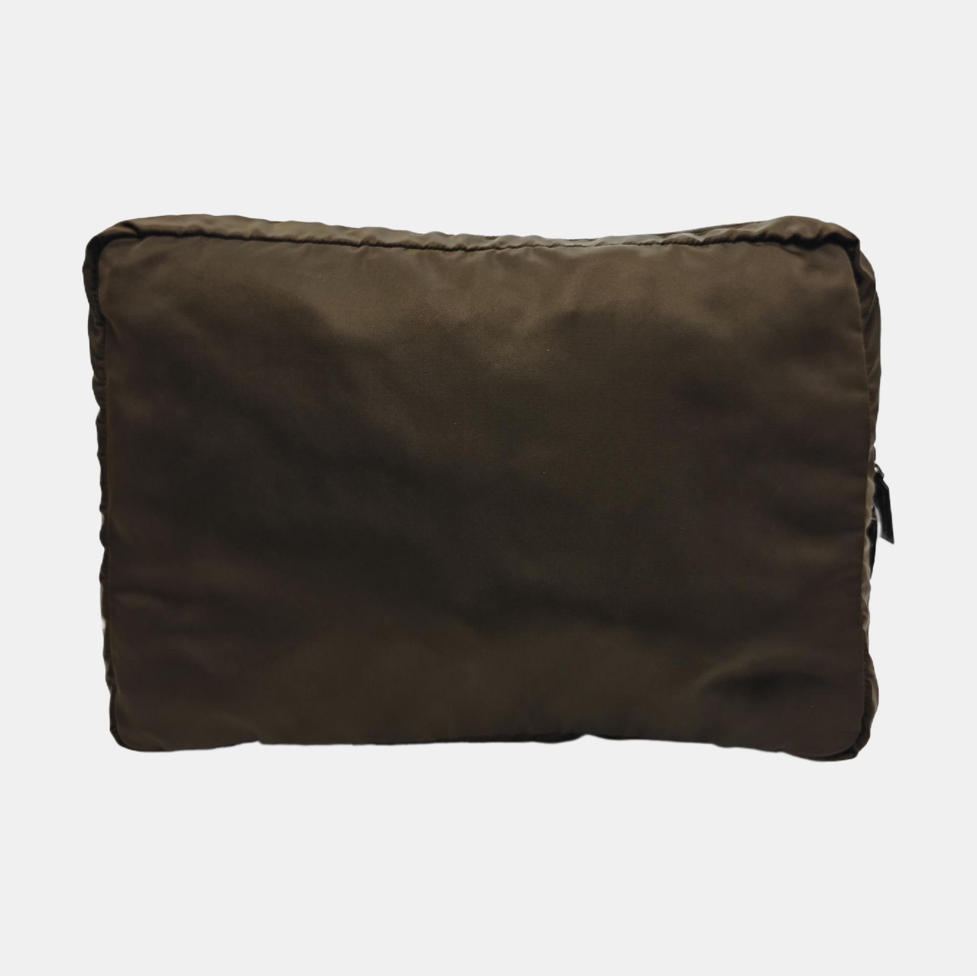 Nylon Clutch Brown