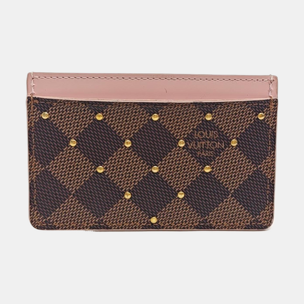 Damier Ebene Coated Canvas Card Holder Brown
