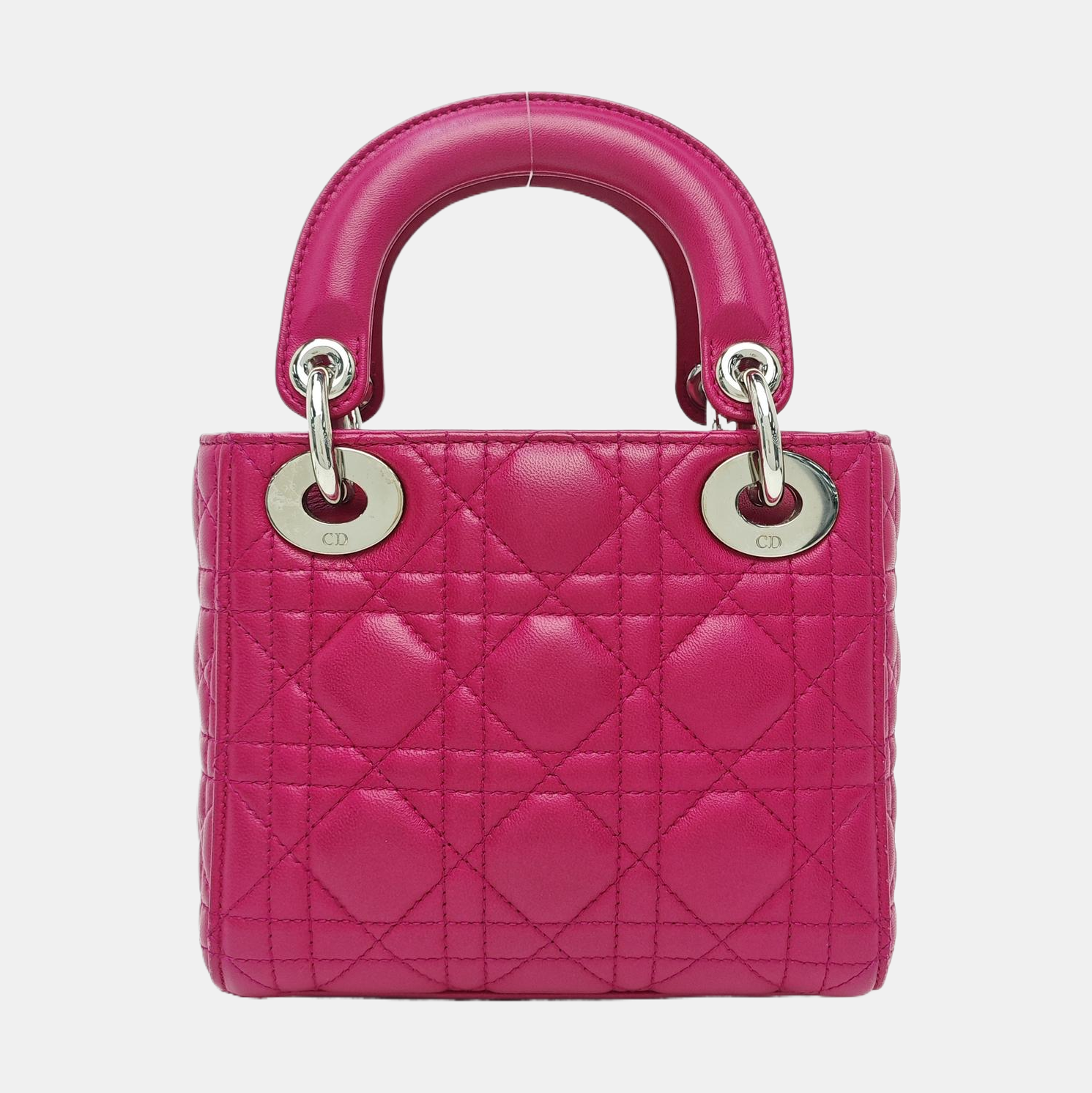 Lady Dior Mini Cannage Lambskin Red