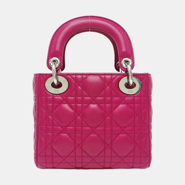 Lady Dior Mini Cannage Lambskin Red