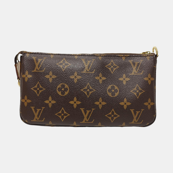 Monogram Coated Canvas Shoulder Bag Brown