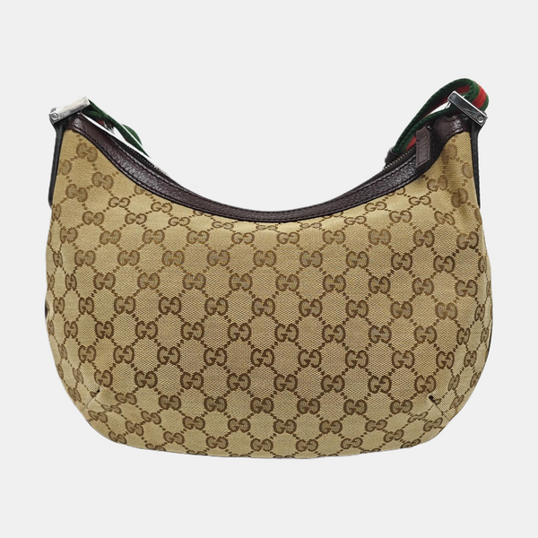 Monogram Canvas Shoulder Bag Brown