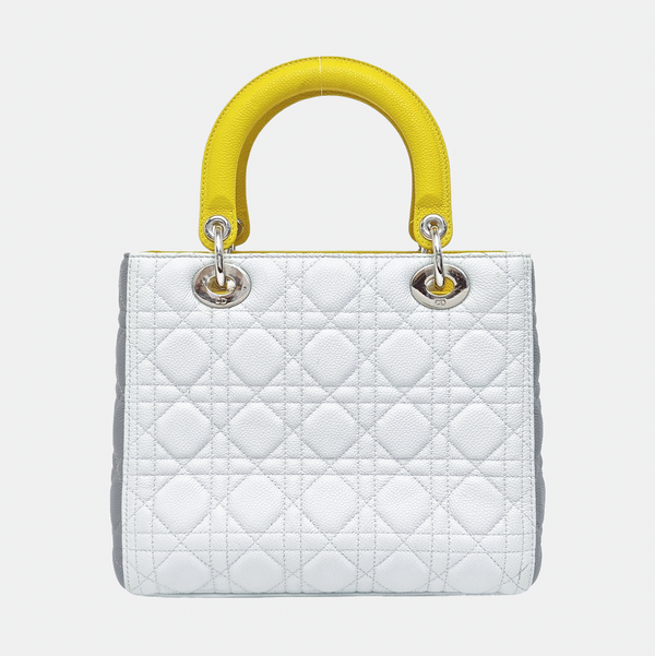 Lady Dior Medium Cannage Calfskin Blue