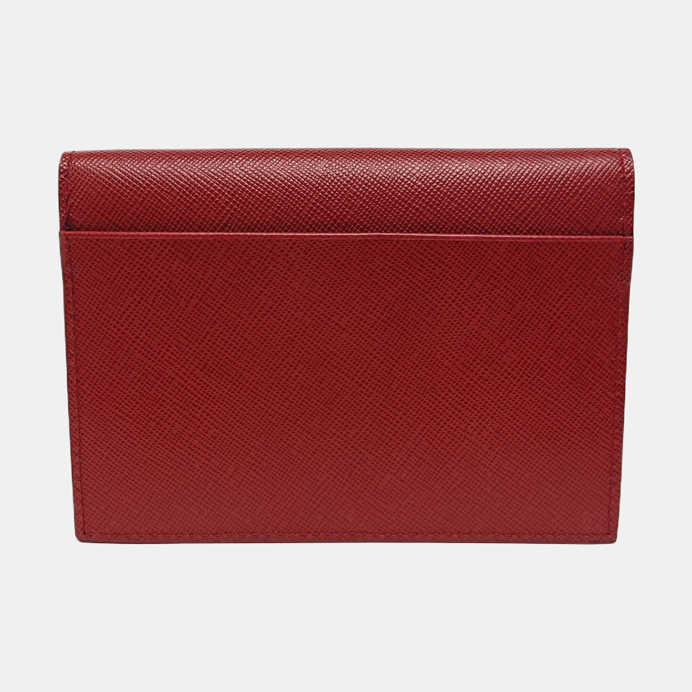 Saffiano Calfskin Card Holder Red