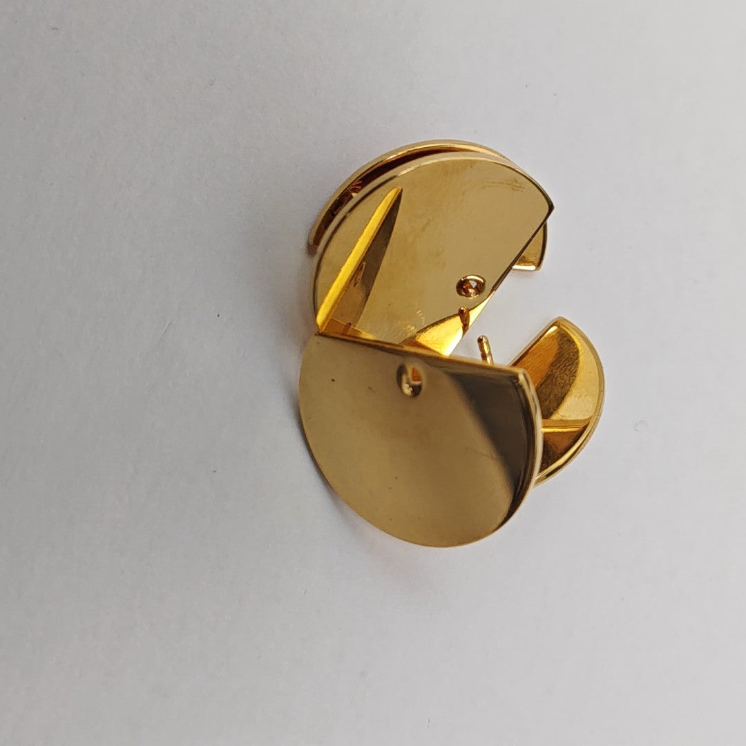 Metal Pink Stud Earrings