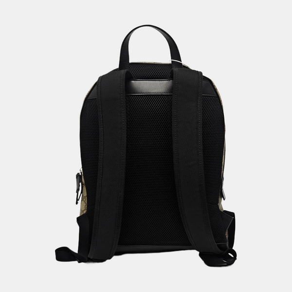 Monogram Coated Canvas Backpack Black