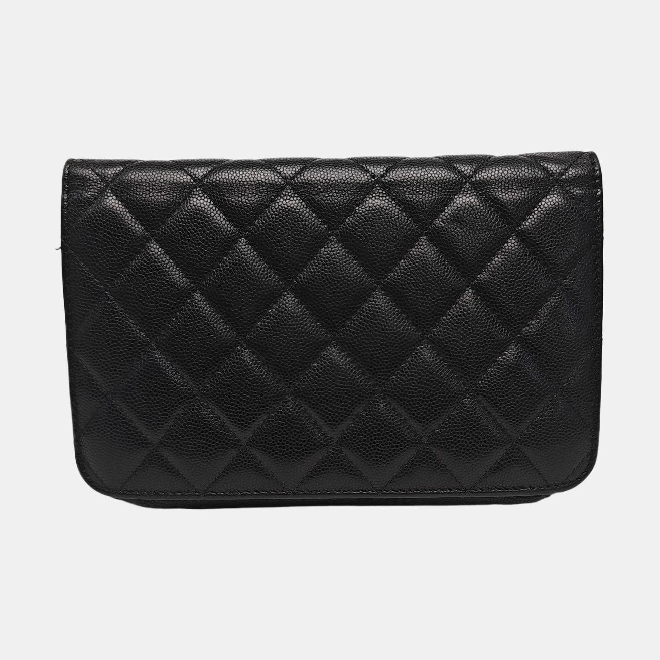 DOUBLE CC WOC Quilted Grained Calfskin Black