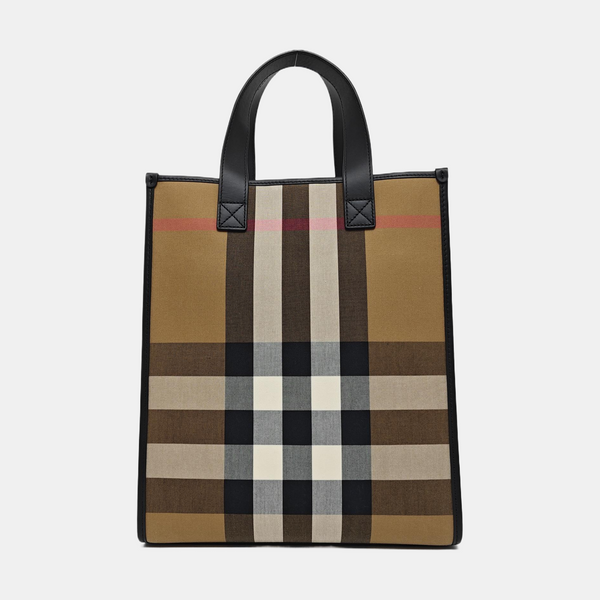 Canvas Top Handle Bag Brown