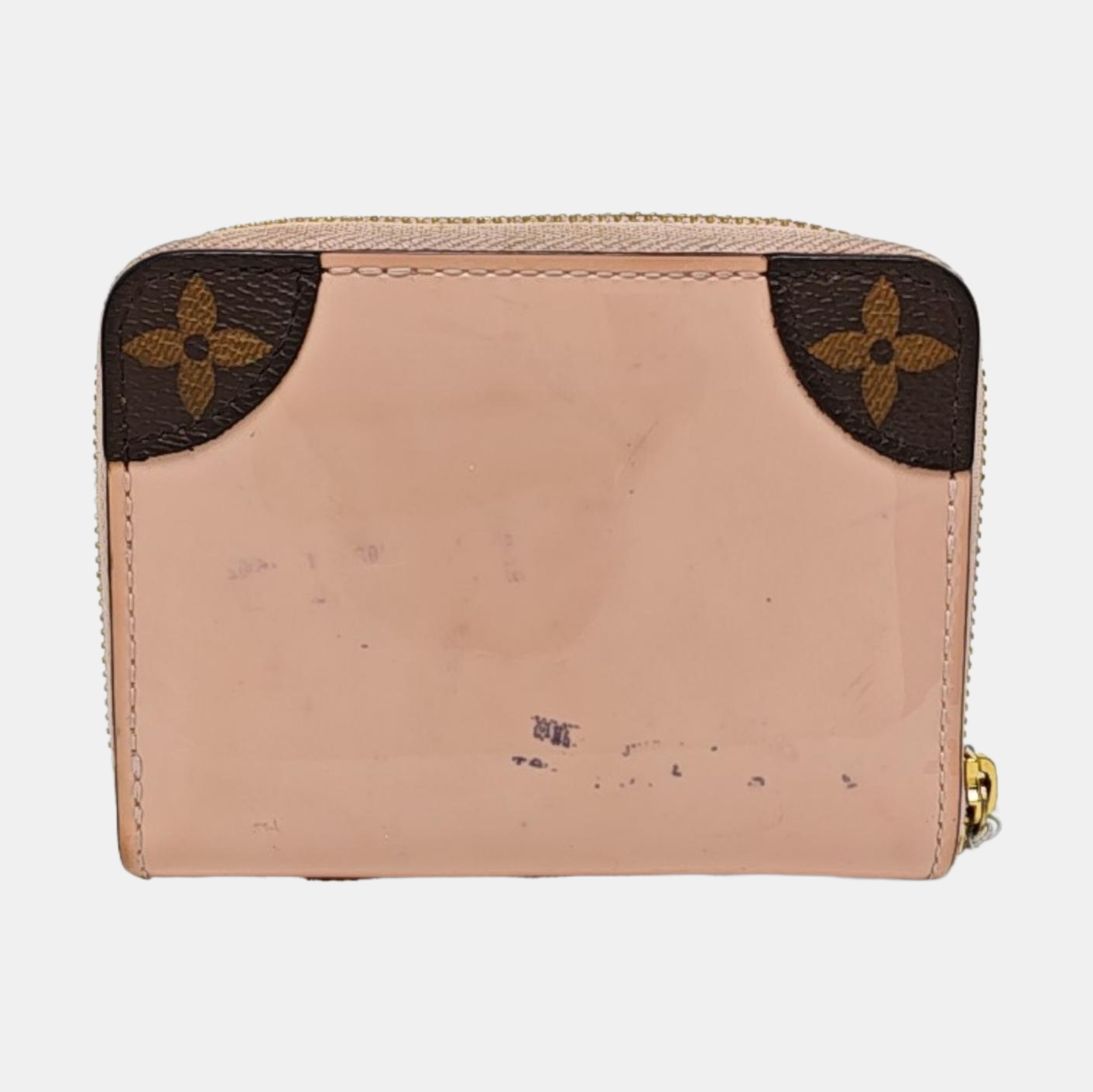 ZIPPY Monogram Patent Leather Pink Wallet