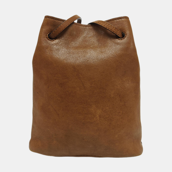 Lambskin Shoulder Bag Brown