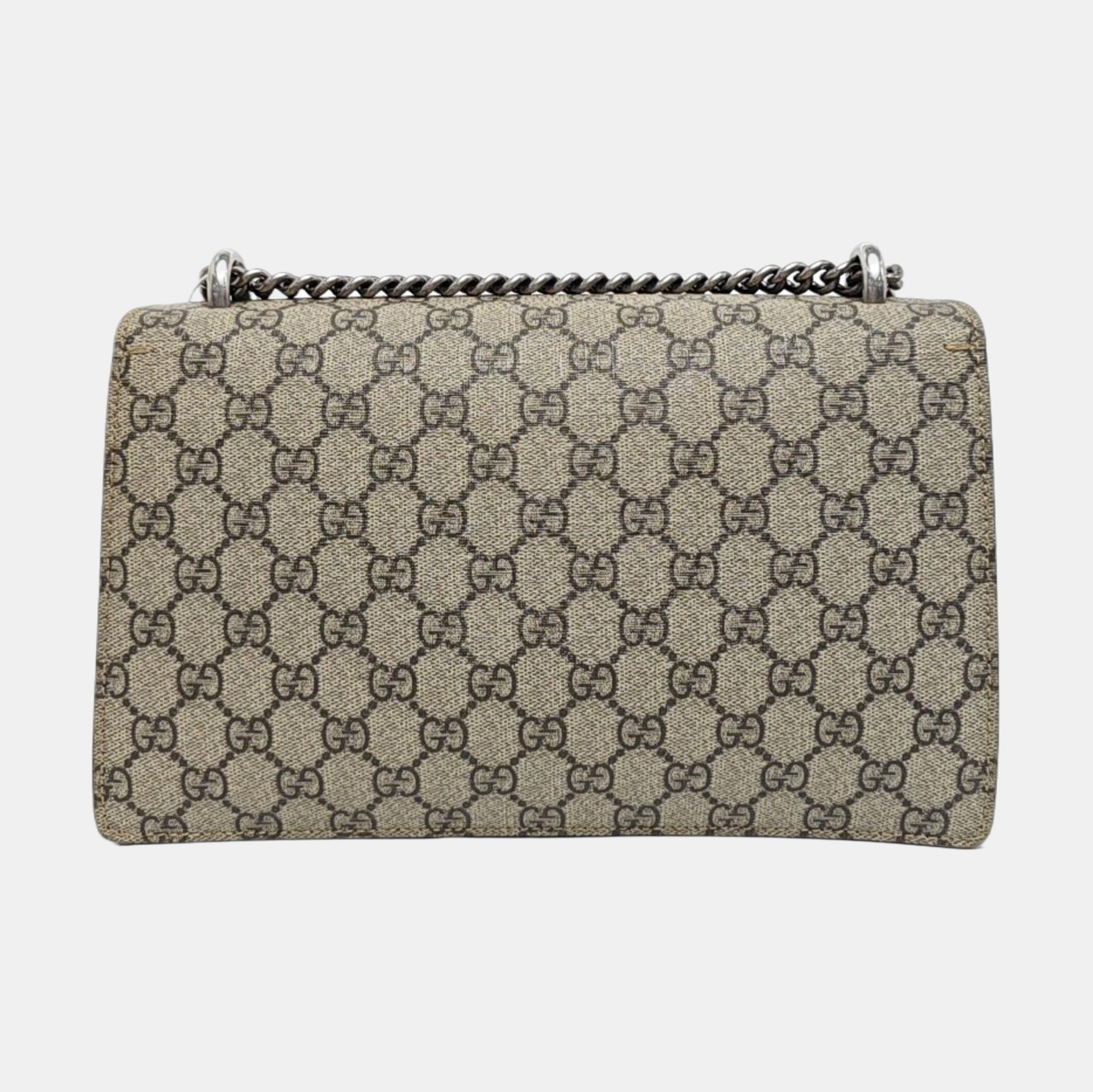 Dionysus Small Monogram Coated Canvas Beige