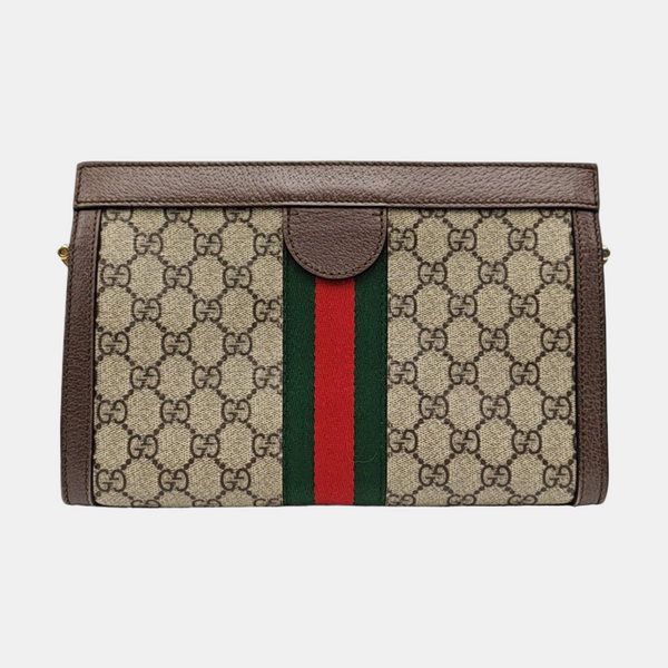 Ophidia Small Monogram Coated Canvas Beige