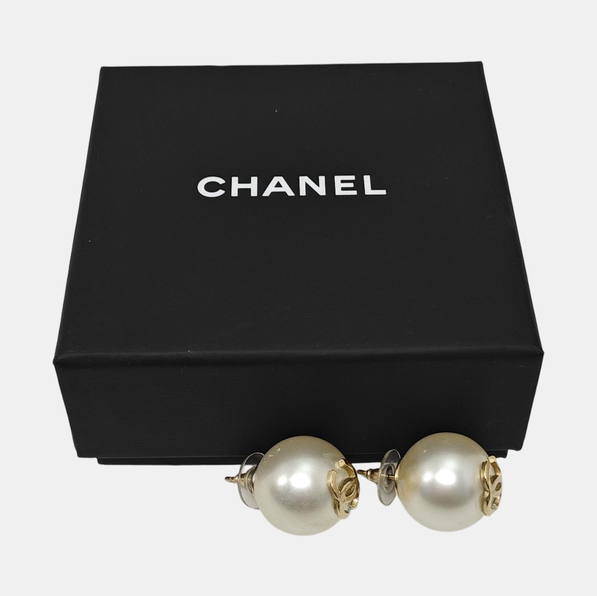 Metal White Stud Earrings