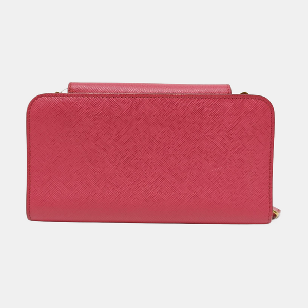 Saffiano Calfskin Shoulder Bag Red