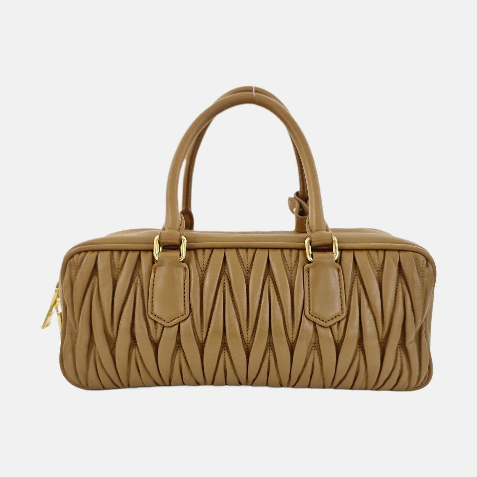 Arcadie Matelassé Large Quilted Lambskin Brown