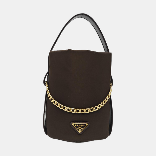 Nylon Bucket Bag Brown