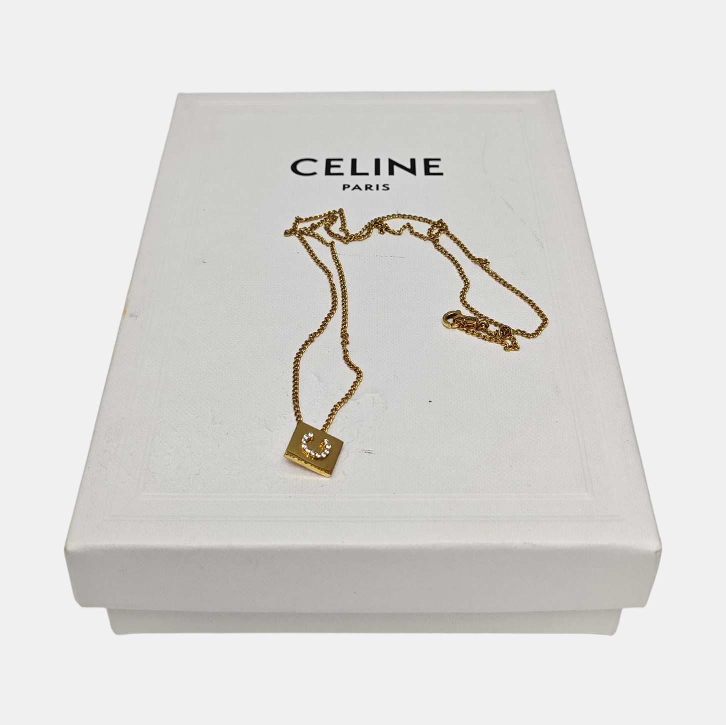 ALPHABET Crystal Gold Necklace