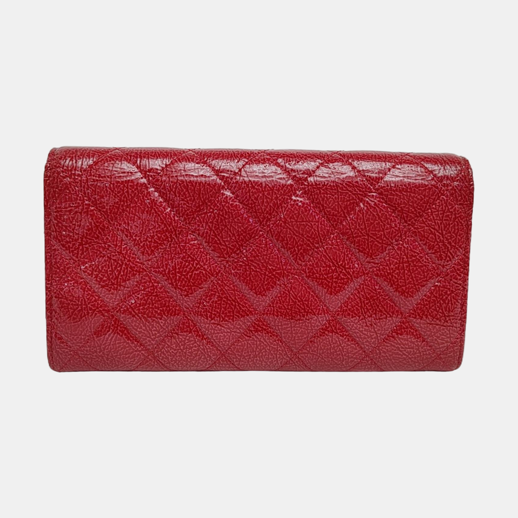 Quilted Patent Lambskin Wallet Pink