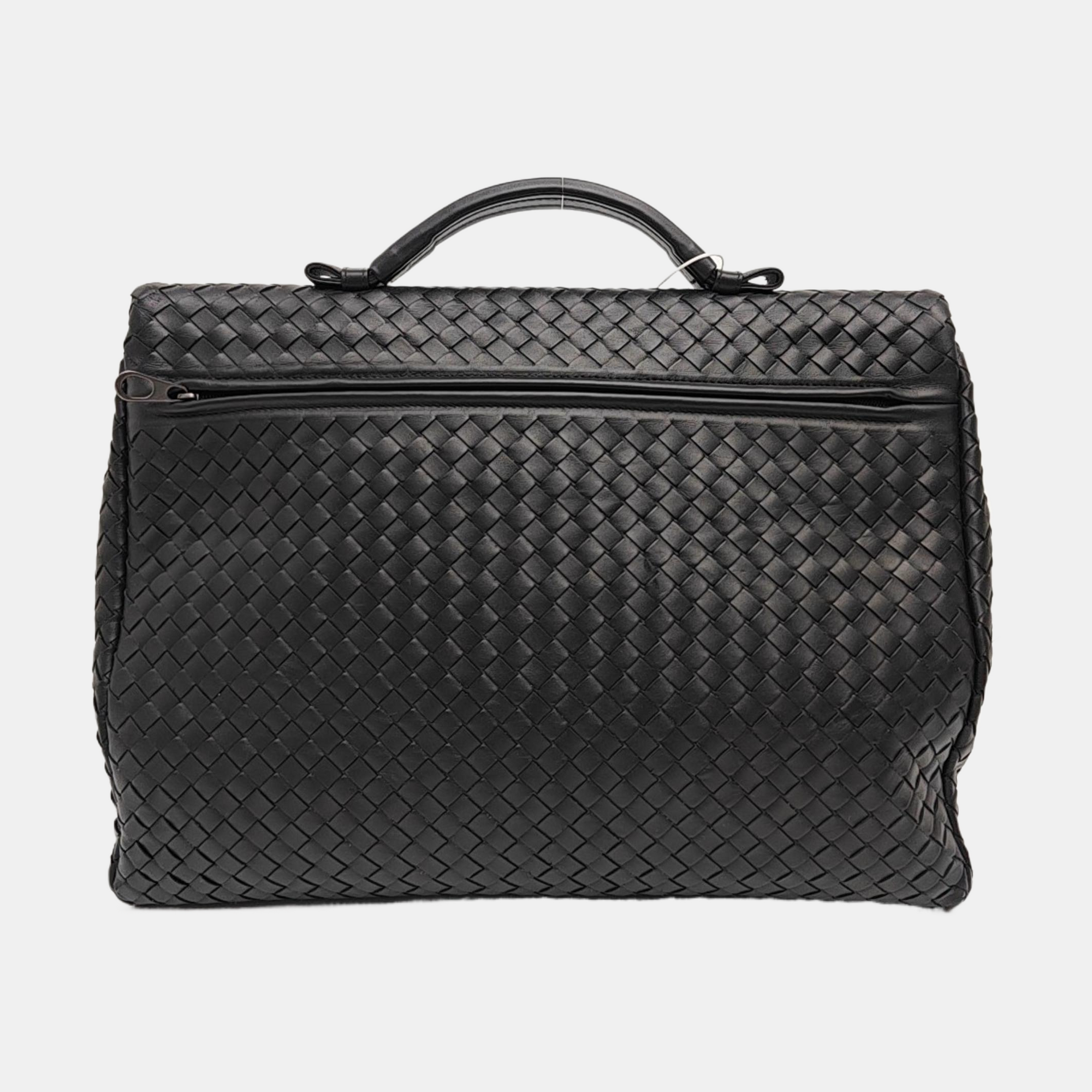 Calfskin Top Handle Bag Black