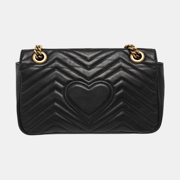 GG Marmont Medium Quilted Calfskin Black